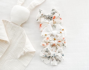 Baby Bow Headbands, Baby Girl Bows, Newborn Headband, Floral Fable Bows, Toddler Hair Bows, Newborn Girl Bows, Baby Headbands, Baby Bows