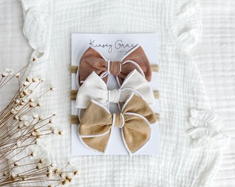 Autumn Baby Headband Set, Baby Girl Bows, Newborn Headbands, Girls Hair Clips, Toddler Bows, Fable Hair Bow, Newborn Girl Bows, Fall Bows