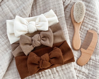 Neutral Baby Headbands, Baby Bows, Baby Girl Headbands, girls hair clips, baby hair bows, infant headband, toddler bow, big bow headbands