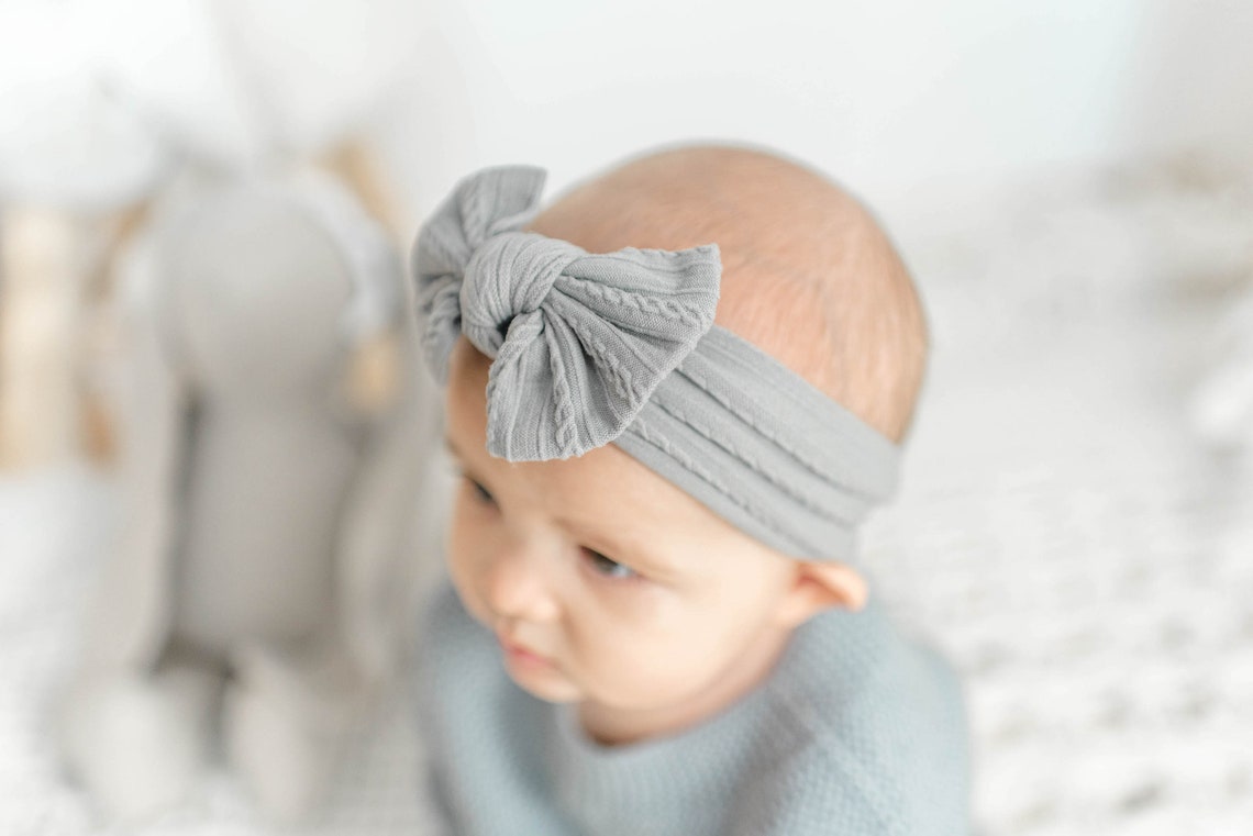Soft Baby Bows Baby Headbands Mustard Bow Big Baby Bows Etsy