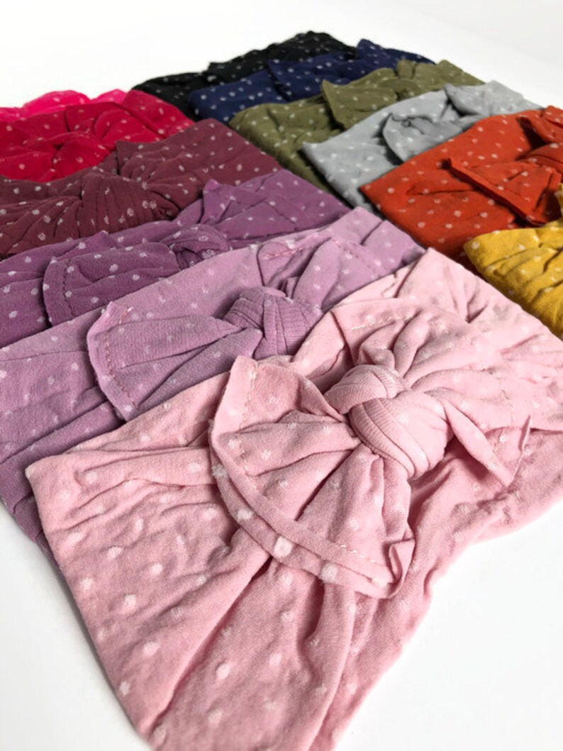 Nylon Baby Headbands classic knot bow baby headband Stretch soft nylon head wraps One size fits all Baby headwrap newborn headbands