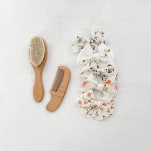 Floral and Solid Bow Set of Headbands or Hair Clips