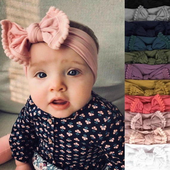Baby Turban Headband Baby Bows Nylon Head Wrap Baby Girl | Etsy