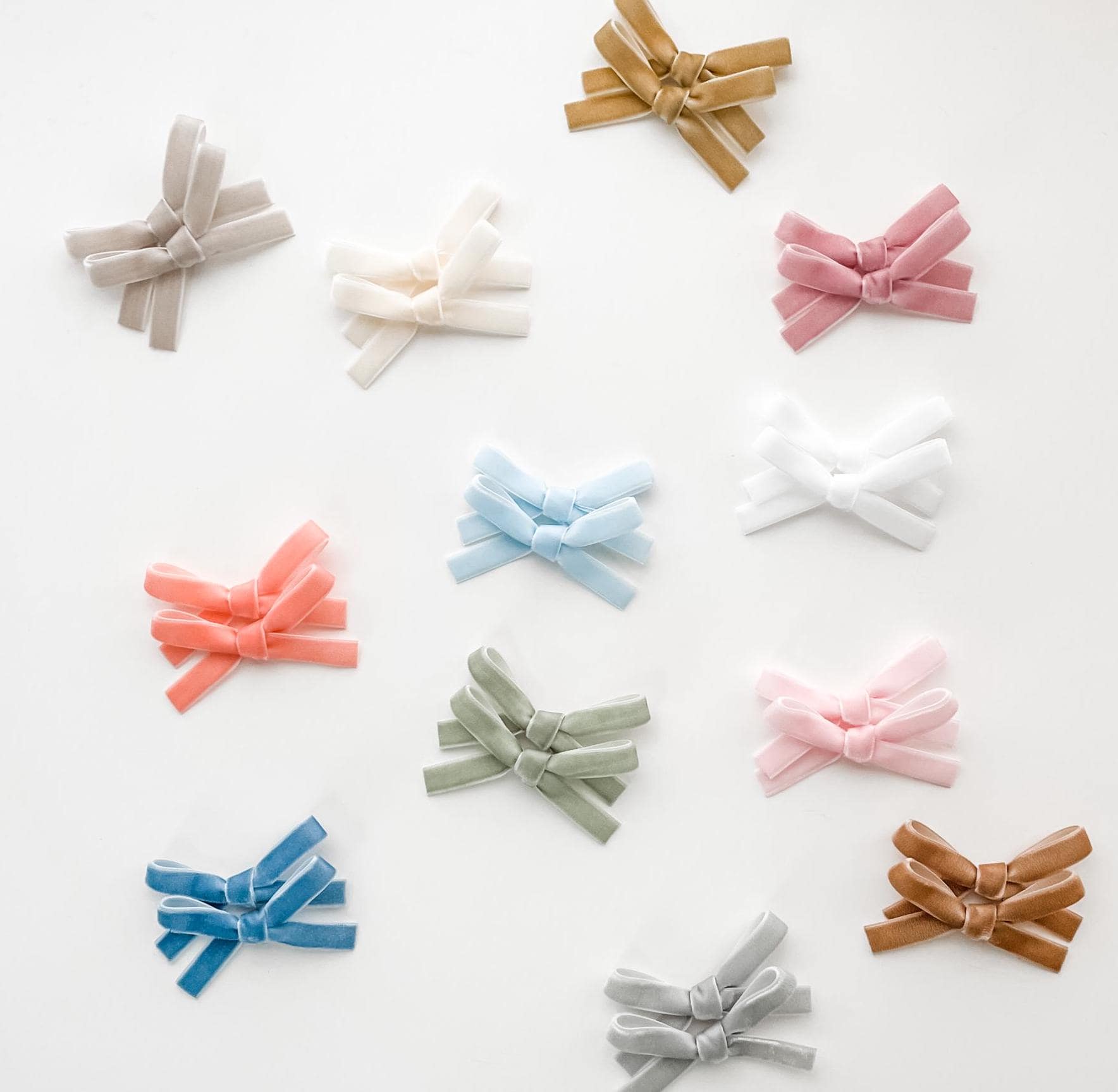 Ensemble de noeuds en queue de cochon, Noeuds pour cheveux cochon, Noeuds pour bébé fille, Noeuds pour tout-petit, Barrettes à cheveux pour fille, Mini noeuds, Petites pinces à cheveux, Barrette pour noeud en velours, Ensemble queue de cochon