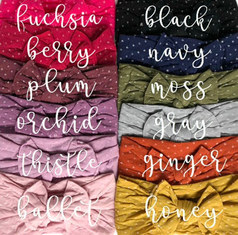 Nylon Baby Headbands classic knot bow baby headband Stretch soft nylon head wraps One size fits all Baby headwrap newborn headbands