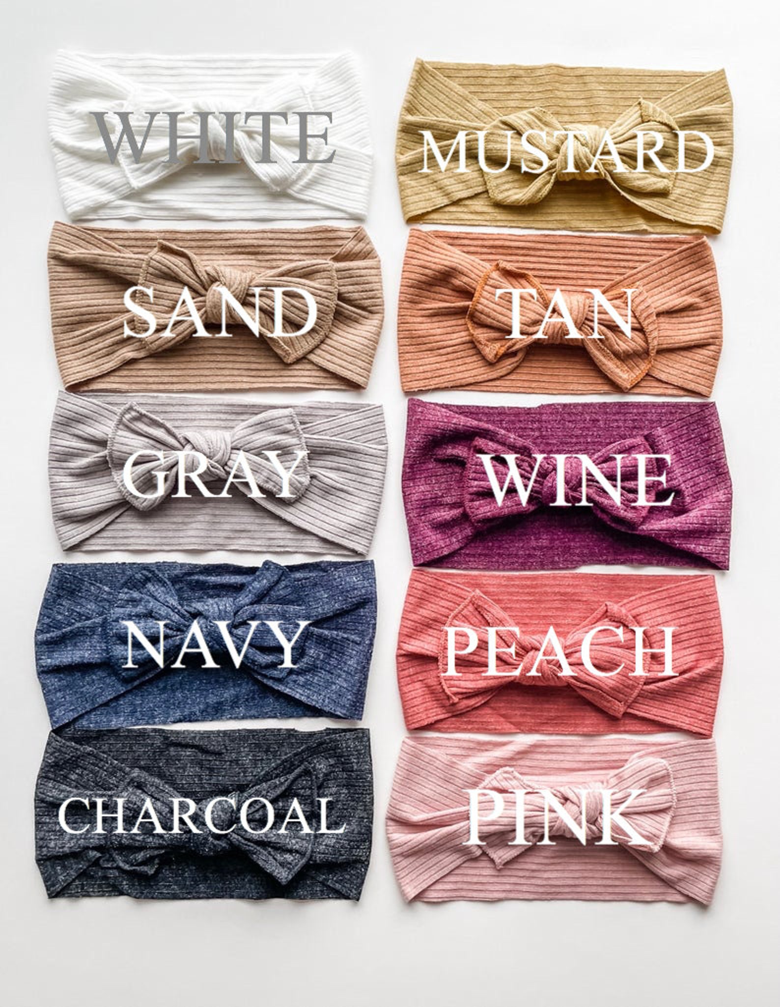 Boho Baby Headbands Neutral Baby Bows Infant Hair Bow Baby Etsy