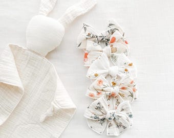 Summer Fable Bows, Baby Headbands, Baby Girl Bows, Girls Hair Bow, Pigtail Bows, Newborn Headbands, Toddler Bows, Newborn Baby Girl Bows