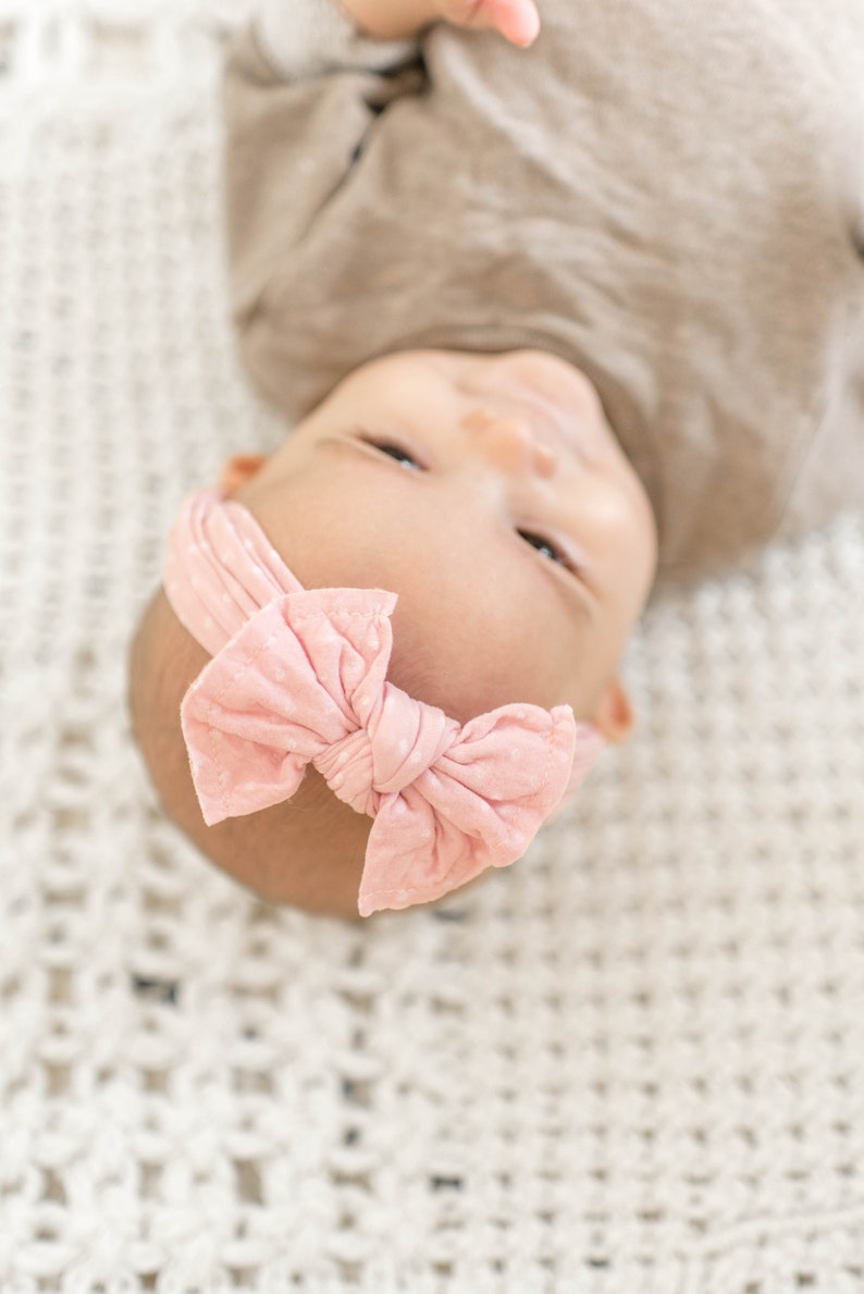 Polka Dot Baby Bows Mustard Bow Baby Bow Headband Mustard Etsy