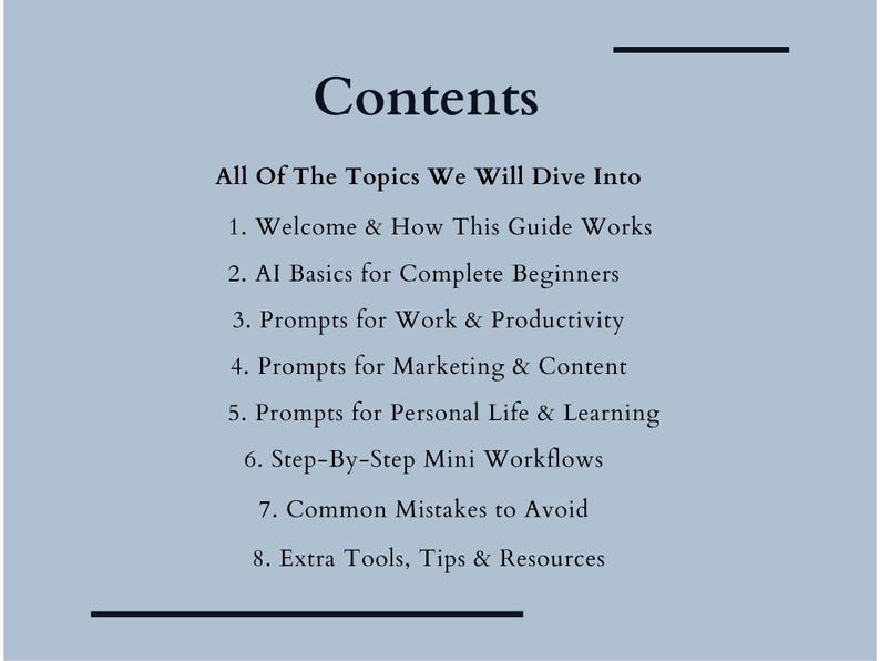 AI Cheat Sheets for Beginners | 50+ Copy-paste Prompts (digital ...