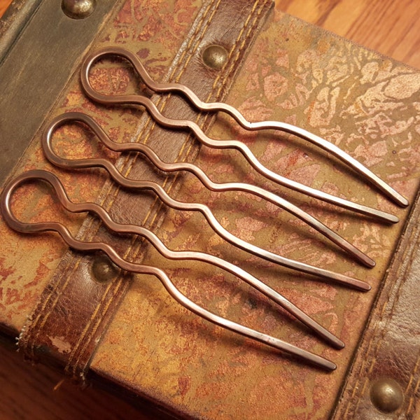 Copper hair fork, 4" Heavy duty