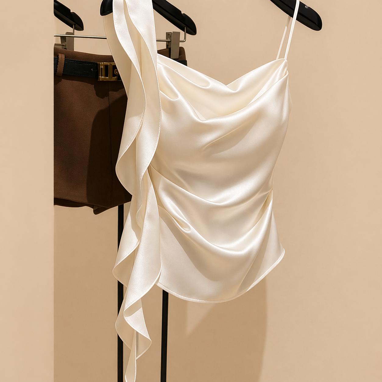 【IVORY】Satin swing top IVORY】Satin swing top 【公式通販】