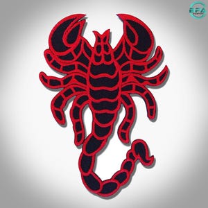Large Scorpion Embroidered Back Patch jacket Vest Applique Iron On (13 Inch)