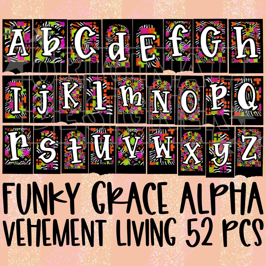 Alpha PNG Bundle | 52 Piece Ransom Alpha Set | Commercial Use | Funky ...