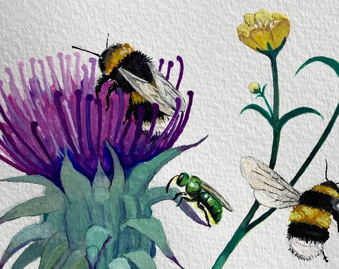 Titled Late Summer Original Painting by Amanda Nutzman Gouache on