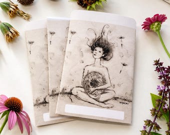 Vintage Storybook Seed Saving Envelopes | Illustrated Garden Packets (3.5 x 4 inches)