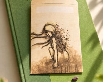 Fairy Seed Saving Envelope | Vintage Storybook Art, Gardener Gift