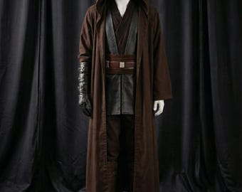Traje de vuelo Jedi marrón inspirado en Star Wars - Disfraz de cosplay de Anakin Skywalker Jedi.