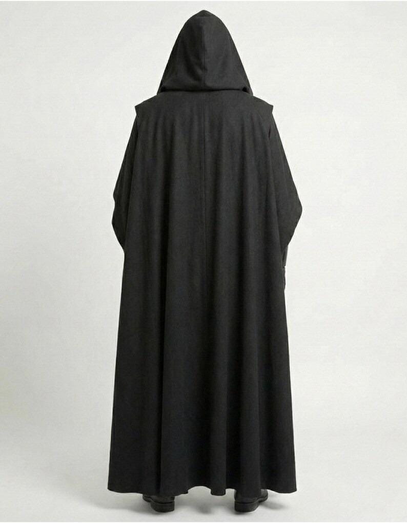 Starwars Inspired Sith Lord Cosplay Costume Black Jedi Robe Dark Side ...