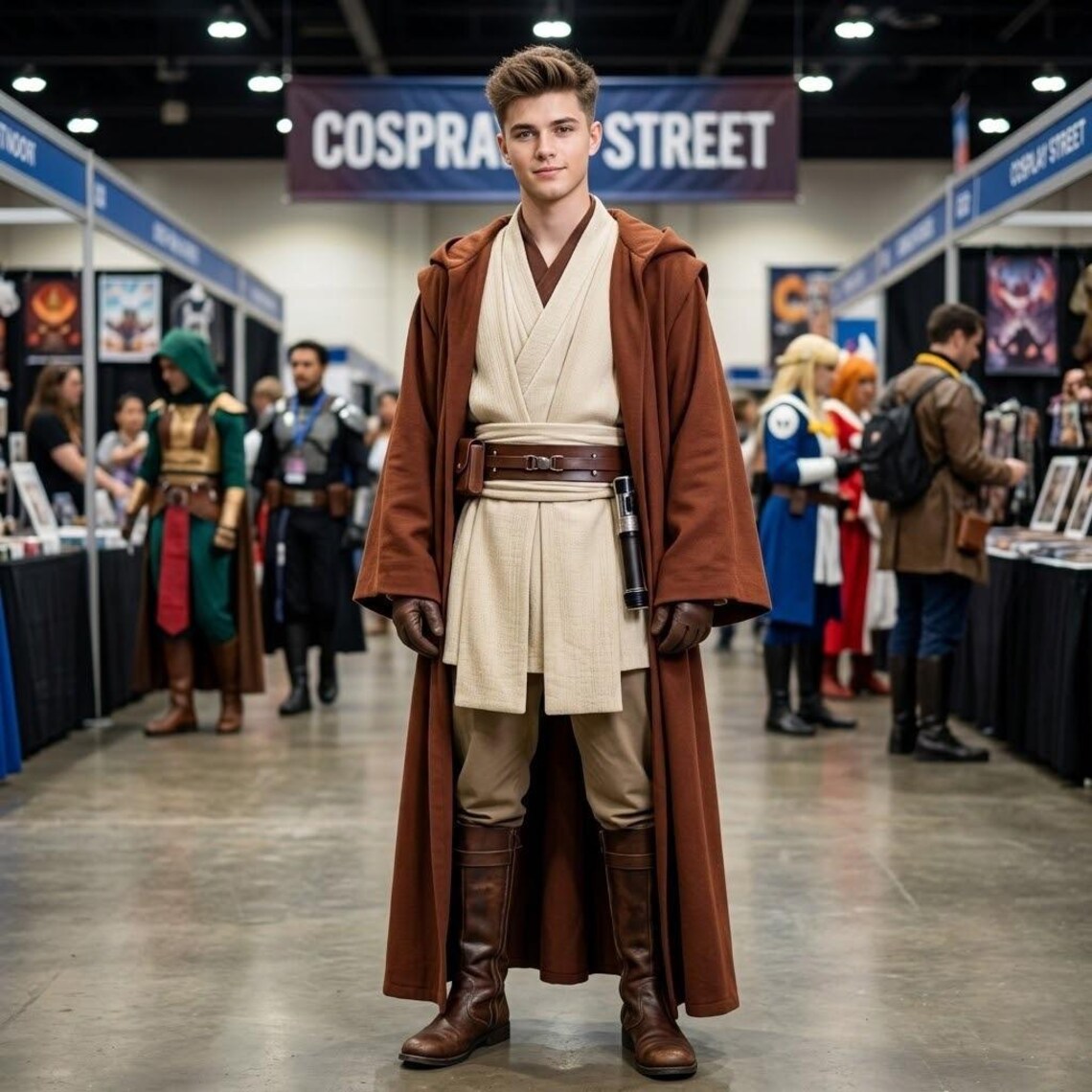 Master Robe Jedi Robe Starwars Inspired Obi-wan Kenobi Cosplay | Jedi Master Robe Costume ...