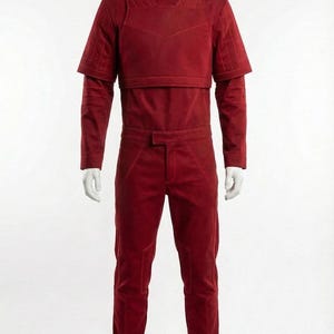 Starwars Inspired Mandalorian Red Bounty Hunter Costume Din Djarin Cosplay. image 4