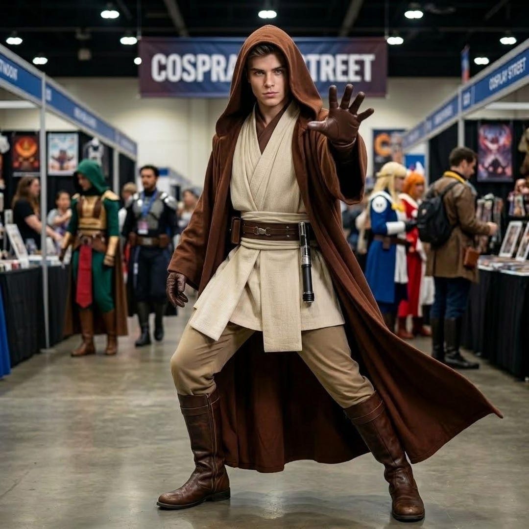 Master Robe Jedi Robe Starwars Inspired Obi-wan Kenobi Cosplay | Jedi Master Robe Costume ...