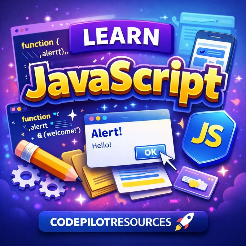JavaScript Beginner Guide | Web Development Coding Study (Instant Download PDF) image 1