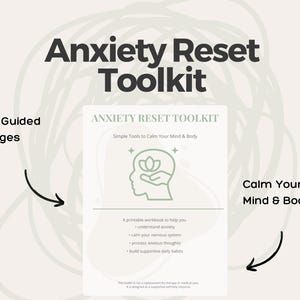 Kit de herramientas para controlar la ansiedad / Cuaderno de ejercicios para calmar la mente y el sistema nervioso (Descarga digital)
