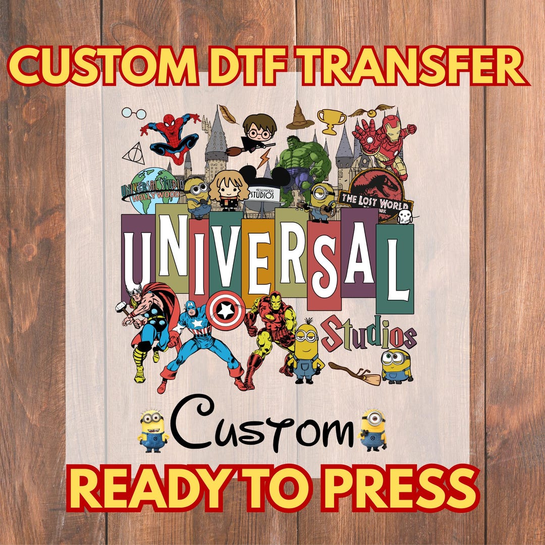 Universal Custom Card Custom 2026 Universal Studios DTF Transfer, Universal Passende Familie ...