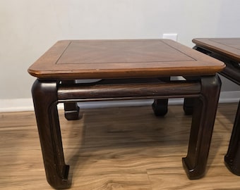 SOLD - Do not purchase - Vintage Lane Altavista Ming Style Side Tables – Mid-Century Chinoiserie Pair