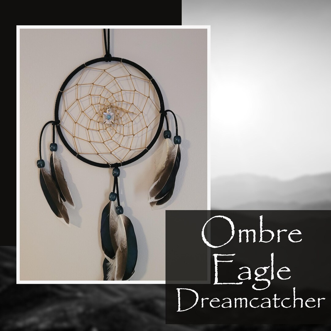 Ombre Eagle Dreamcatcher | Feather Wall Art | Native American Gifts ...
