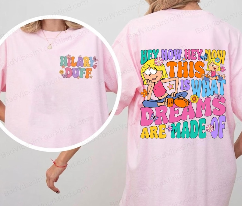 This Is What Dreams Are Made Of Retro Wash Shirt, Tour Comfort Color Shirts, Retro 2000s Lizzie McGuire Inspired T-Shirt image 4