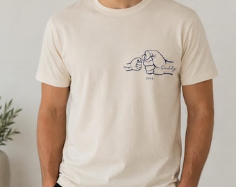 Camiseta personalizada para el Día del Padre - Regalo para el Día del Padre - Primer Día del Padre - Regalo para papá primerizo - Regalo para papá del equipo - Nombres de los niños a juego - Variedad de colores