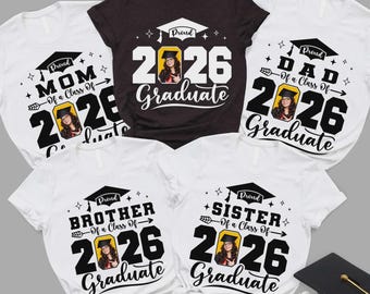 Camisetas para familias orgullosas de graduarse: regalo para estudiantes de último año de 2026