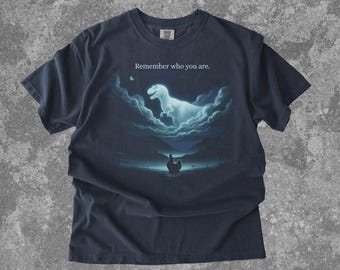 Camiseta "Recuerda quién eres" de Comfort Colors, divertida camiseta con meme de broma sobre la evolución, camiseta de dinosaurio pollo