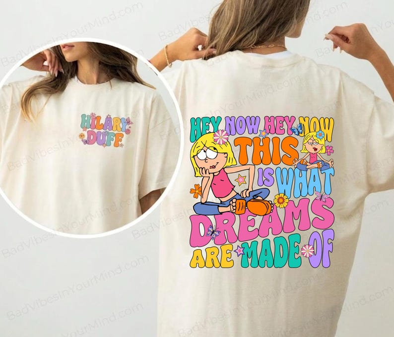This Is What Dreams Are Made Of Retro Wash Shirt, Tour Comfort Color Shirts, Retro 2000s Lizzie McGuire Inspired T-Shirt image 3