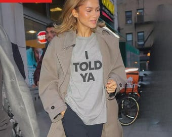 Camiseta "Te lo dije", como la que usaron Zendaya y JFK Jr. - Challengers Tee Movie