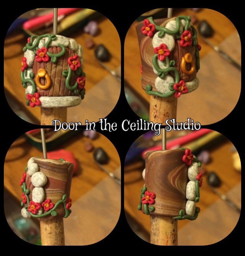 Polymer Clay Fairy Door Dreadlock Bead