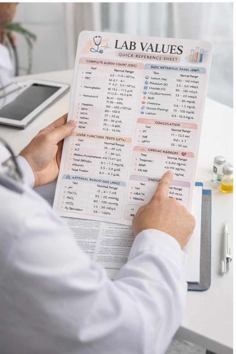 Foglio di riferimento dei valori di laboratorio immagine 3