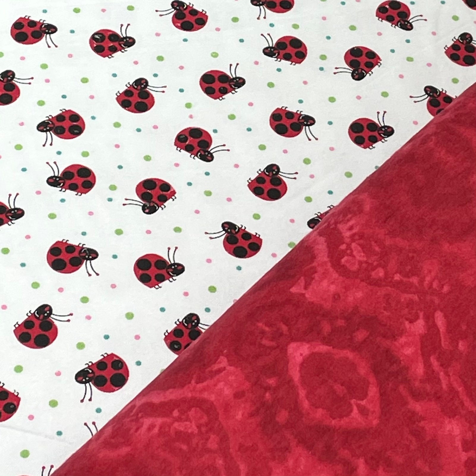 Ladybug bright Baby Flannel baby lady bug blanket fabric Etsy