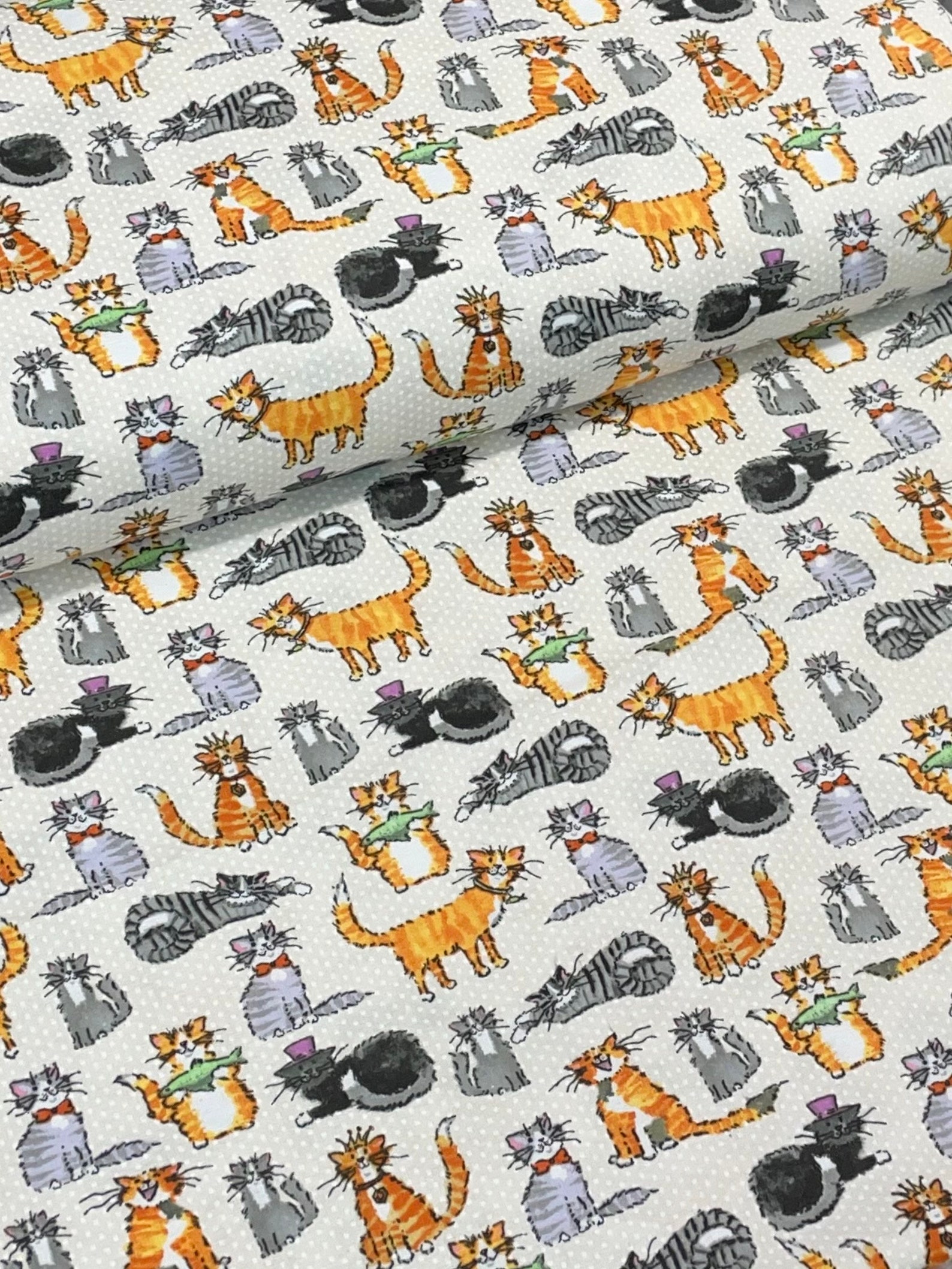 Kitty Cat Flannel Baby Flannel Tossed Cats Black Striped Etsy