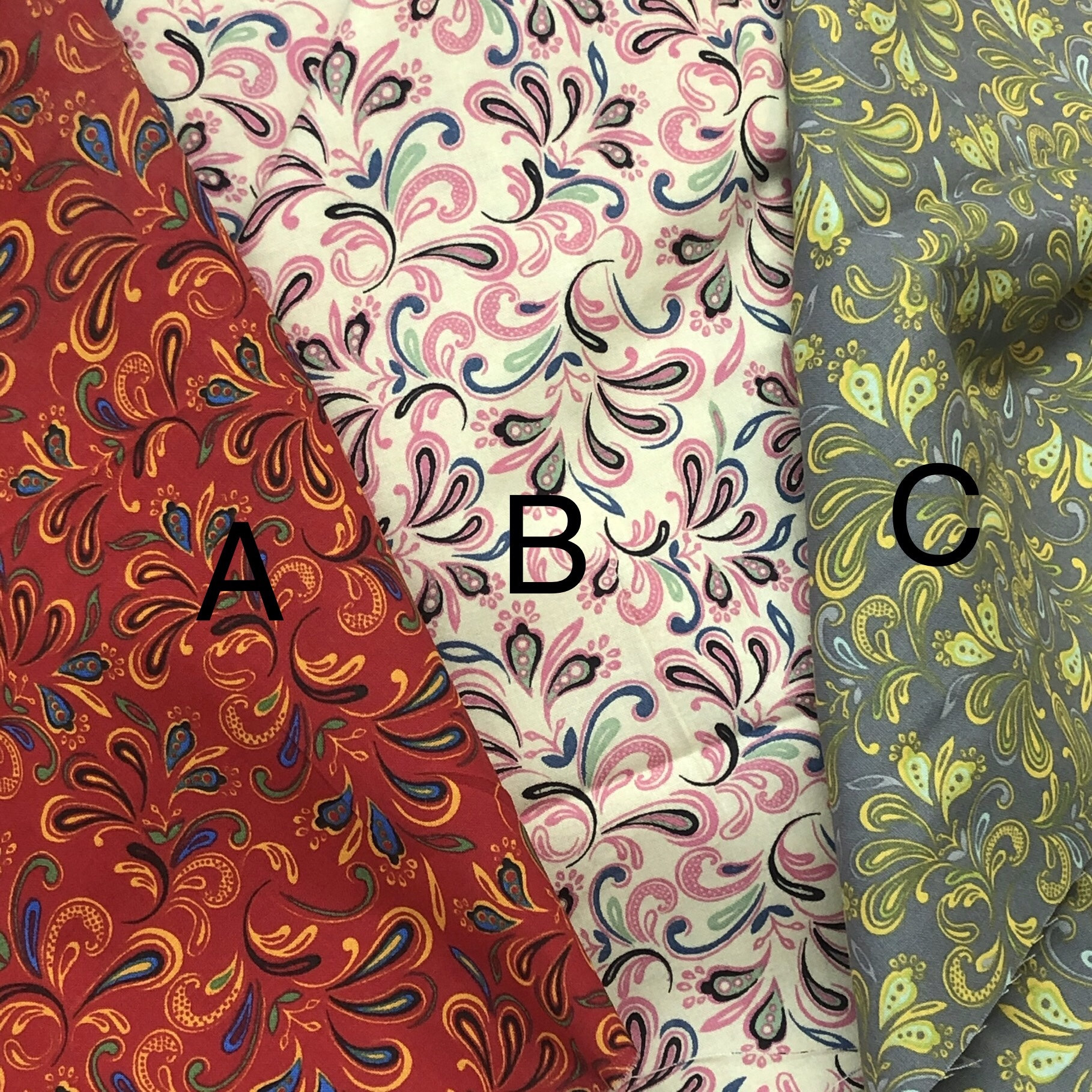 Paisley Bandanna, zakdoekstof, groen kastanjebruin roze crème, Flip Flop van Marshall Dry Goods, katoen western rodeo, cowboy Southwest
