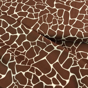 Safari Giraffe skin, Africa jungle fabric, quilting fabric, brown beige spotted giraffe, wildlife fabric, Riley Blake