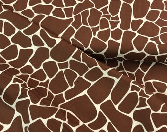Safari Giraffe skin, Africa jungle fabric, quilting fabric, brown beige spotted giraffe, wildlife fabric, Riley Blake
