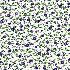 Purple lavender flower fabric, flowers, quilt fabric