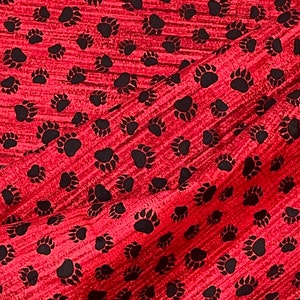 Lake House fabric, deer bear fish, paw prints, red tan green, Wildlife Wilderness, Moose Lodge Cabin, canoe, plaid, sold by the yard