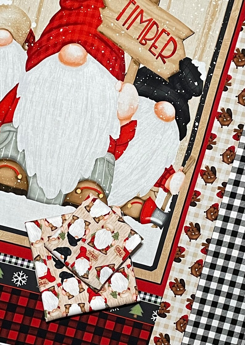 Timber Gnomies Quilt Kit Includes Panel Borders Binding and Etsy