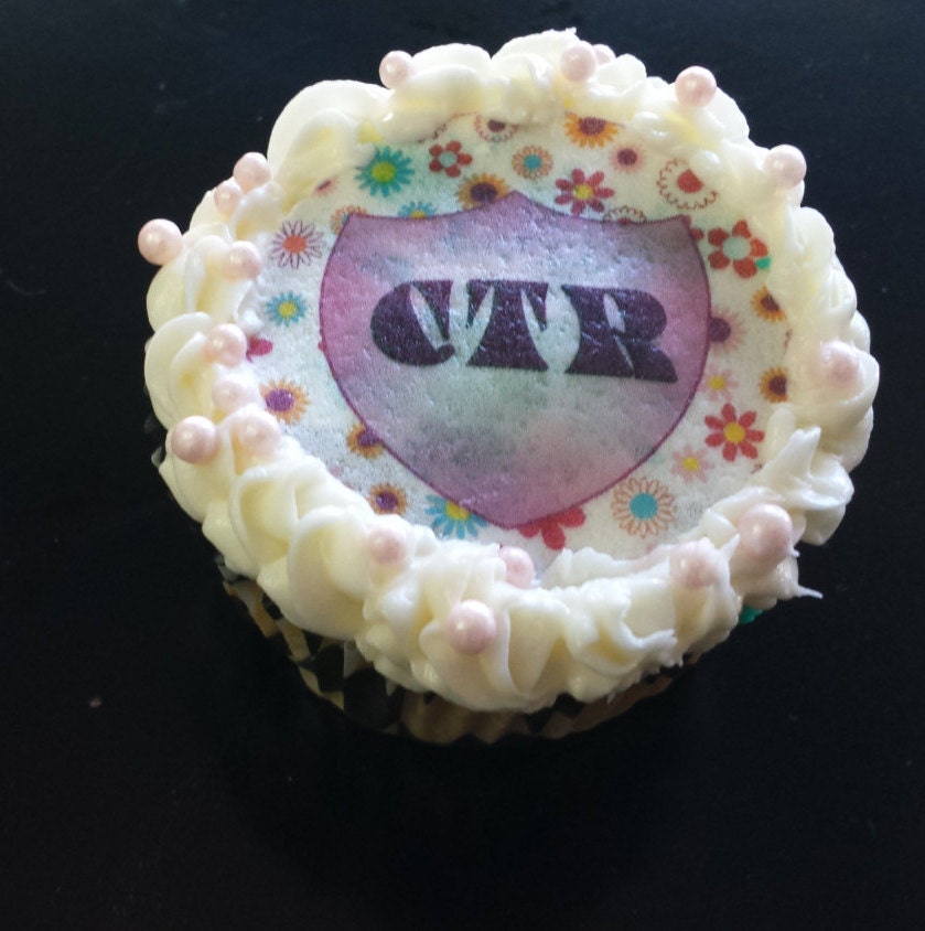 20 CTR EDIBLE Rice Paper Cupcake or Cookie Toppers Etsy