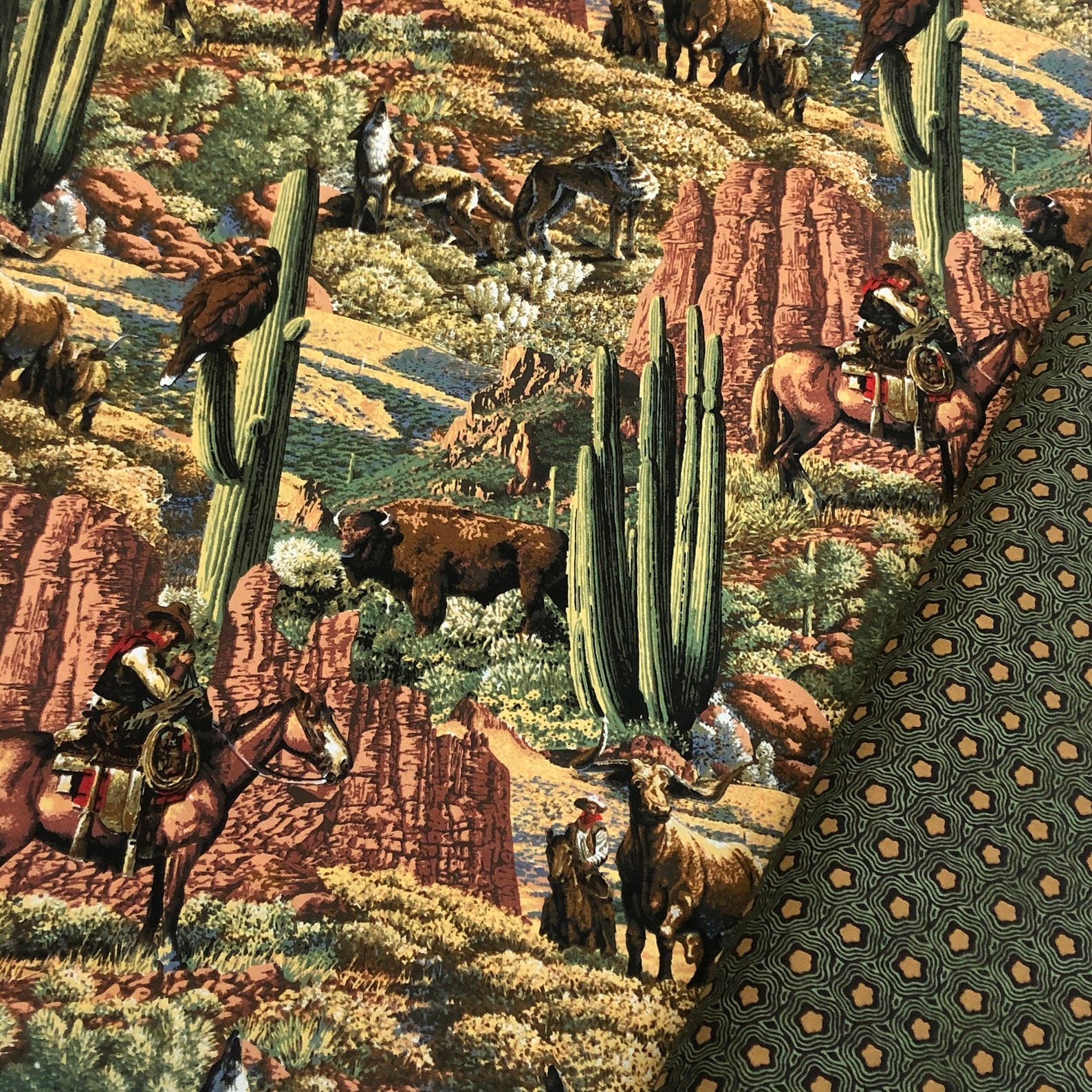 Dessert Cactus Cowboy Roundup Horse Buffalocattle Drive Etsy