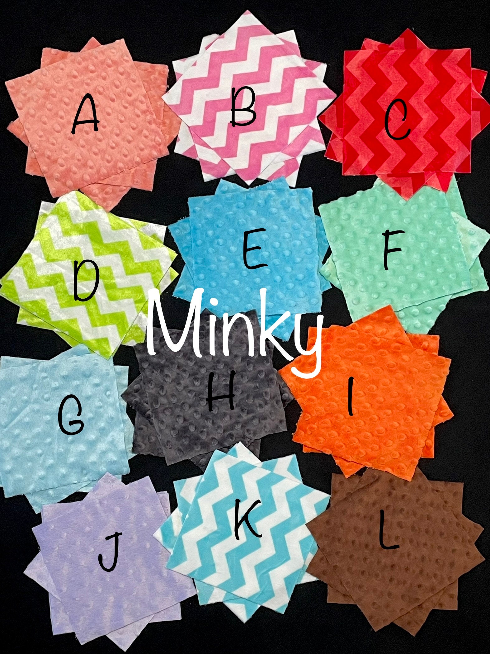 12 - Minky Fabric 6 Squares Quilt Blocks, Pre Cut, Pink Blue Yellow Orange  Green, Raised Dots, Blanket Or Fabric, Patchwork Rag - Yahoo Shopping