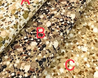 Splash of color Fabric, camouflage, black brown beige cream tan, cotton fabric, sewing and quilting fabric